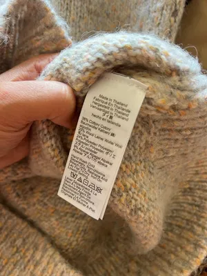 NWT J. Crew Speckled heather oat Relaxed Wool/Alpaca blend crewneck pullover Sma thumbnail 6