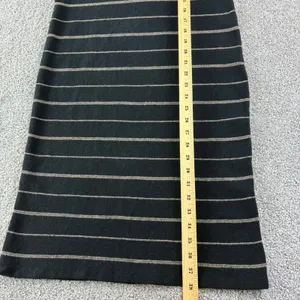 Lauren Ralph Lauren‎ Womens Black Beige Striped Linen Blend V-Neck Shift Dress M thumbnail 3
