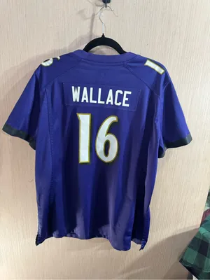 Women’s Nike NFL Purple Gold On Field Baltimore Ravens Jersey #16 Wallace XXL thumbnail 6