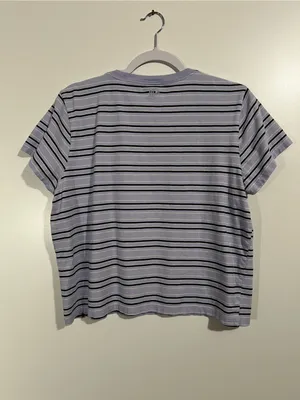 VS Pink Retro Stripe Crop Top Lavender and Green Size XL thumbnail 3