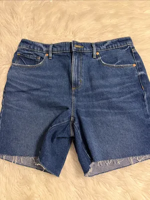 LOFT Classic Mid -Rise Denim Shorts in Blue size 28/6 brand new inseam 6 thumbnail 5