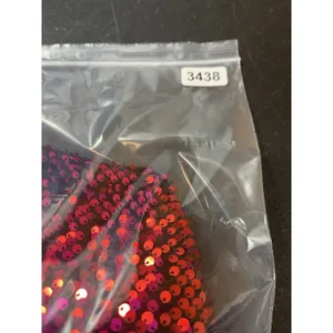 Motel Red & Burgundy Sequin Long Sleeve Romper Women’s M Deep V Party Club thumbnail 13