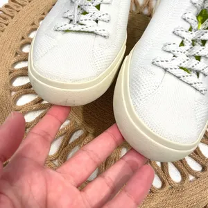 Rothy's The Lace Up Sneaker Chartreuse White Knit Size Women's 9 thumbnail 6