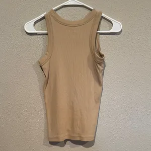 LOFT Tan Fitted Sleeveless Tank Top thumbnail 3