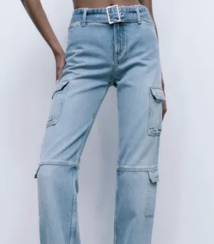 ZARA Cargo Jeans thumbnail 1