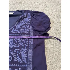 Savanna Jane Shift Dress‎ Womens Size Small Purple Boho Embroidered V Neck thumbnail 4