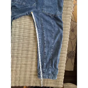 We The Free Free People High Roller Denim‎ Jumpsuit small boho Oversized layered thumbnail 9