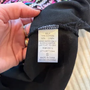 Savanna Jane the Bella Horatio Ribbon Tie Linen Blend Embroidered Tank Women's S thumbnail 8