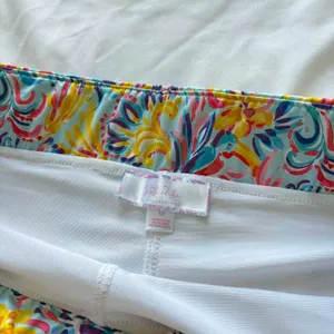 NWT Stella Parker UPF 50 Skort Skirt Blue Floral Paisley Medium Tennos Golf thumbnail 3