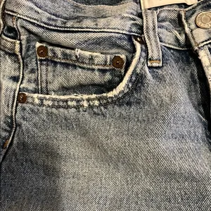 Agolde Blue Jean Shorts with Distressed Hem thumbnail 4