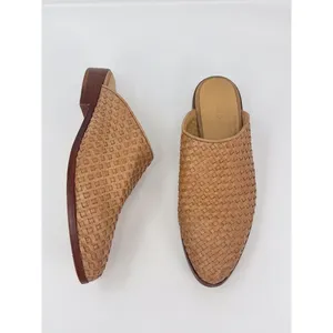 Nisolo Ama Womens Sandals Brown Leather Woven Mule Slip On Slide Boho US 7.5 thumbnail 3