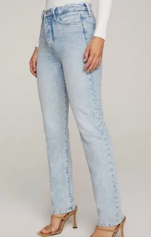 NWT Good American Good Boy Light Wash Blue Jeans - Size 12 / 31 thumbnail 9