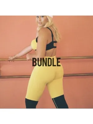BUNDLE [SET] NWT Secnd Nture Cut Out Sports Bra XS Yellow Black Classic Legging thumbnail 2