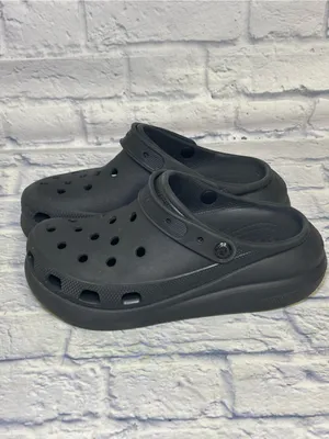 Classic Crocs Mega Crush Platform Slip On Clogs Sandals W9 M7 Black thumbnail 2