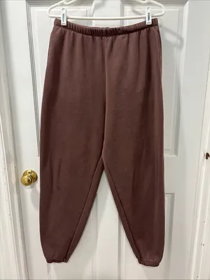 Nuuds Women’s Classic Sweatpants Size Medium Coffee Brown Loungewear Joggers EUC thumbnail 8