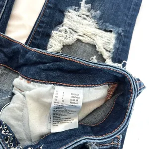 American Eagle Women's Distressed Dark Blue Skinny Jeans thumbnail 2