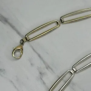 Skinny Silver Gold Chain Link Belt Large XL Two Tone ✨ thumbnail 3