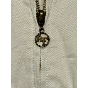 Abercrombie & Fitch Tan Cream Canvas Cotton Utility Bomber Jacket Coat Womens S thumbnail 5