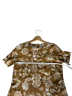 LOFT Womens XS Brown Floral A-Line Dress NWT Cottagecore 90s Butter Mom Fall thumbnail 11