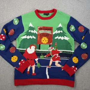 Blizzard Bay Ugly Christmas Sweater Adult LG Santa Mrs Claus Pickleball Holiday thumbnail 1
