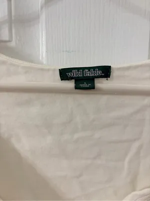 Wilfred Cream Long-Sleeve V-Neck Top thumbnail 3