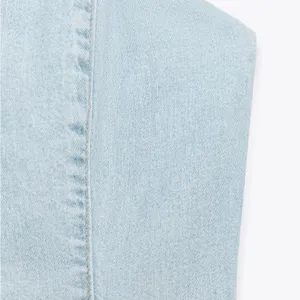 ZARA Denim Bandeau Dress thumbnail 7