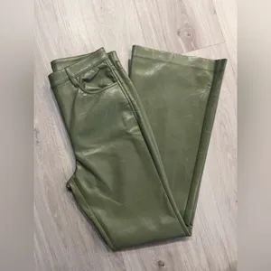 NWOT Wilfred Aritzia Olive‎ Leather Pants thumbnail 10