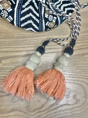 Anthropologie Jasper & Jeera Festival Beaded Embroidered Bucket Bag Crossbody thumbnail 4
