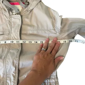 A&F Womens Size S Tan Hoodie Snap Jacket‎ Cotton Abercrombie Fitch thumbnail 7