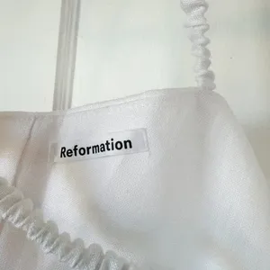 Reformation‎ | Amaya Strappy Open-Back 100% Linen Top in White thumbnail 9