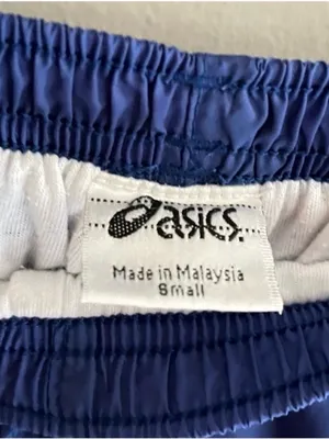 ASICS Retro Tear Away Nylon Pants Royal Blue with White Side Stripes Small thumbnail 3