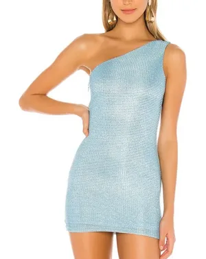 SUPERDOWN Tiffany Mini Dress in Light Blue thumbnail 1