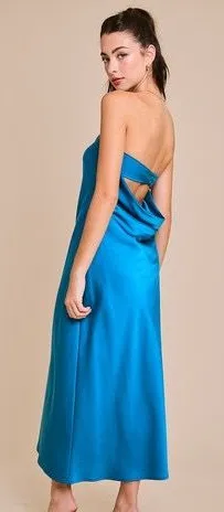 Le Lis Strapless Satin Dress thumbnail 1