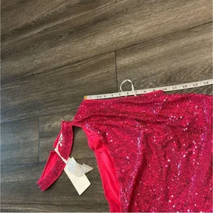 Grace Karin Hot Pink Sequenced Halter Top Size XL (NWOT) thumbnail 4