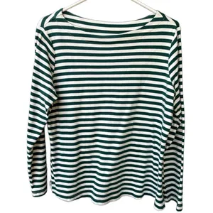 Appleseeds size medium relaxed fit boxy 100% cotton round neck line long sleeve thumbnail 2