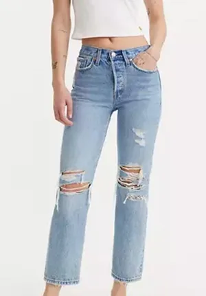Levi's Premium WEDGIE STRAIGHT FIT WOMEN'S JEANS 34x26 LIght Wash Probably Ok thumbnail 5