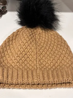 Sorel Cozy Knit Faux Fur Pom Beanie Women's Tan thumbnail 3
