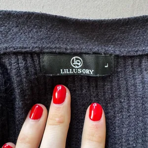Lillusory Ribbed Knit Cardigan Sweater Blue Size L thumbnail 6