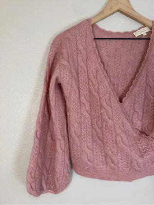 Sezane Odalie Sweater in Petal Pink size XS NEW thumbnail 7