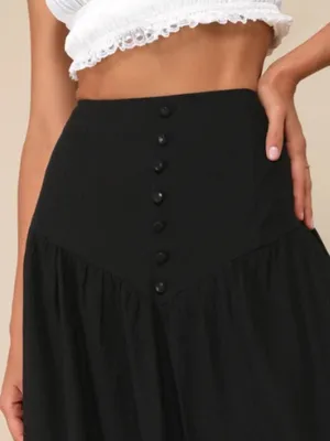 LULU's Sexy Bohemian Vacation Music Festival Brunch Casual Resort Midi Skirt thumbnail 3