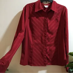EAST 5th Deep cherry red metallic Button down‎ thumbnail 1