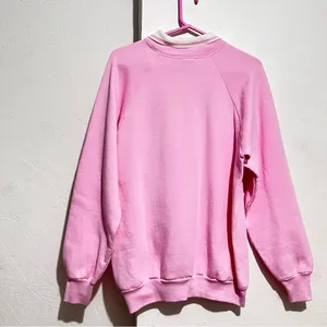 Vintage Fruit of the loom sweatshirt collared pink with dog and cat : Box R: thumbnail 8