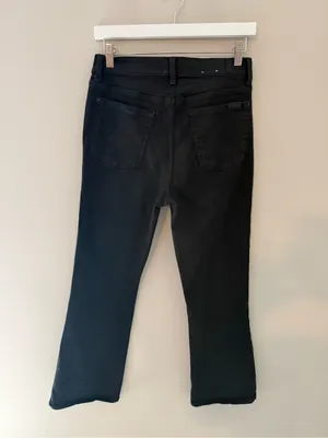 7 For All Mankind Black Sparkle Bootcut Jeans Women’s Size 29 Coated thumbnail 6