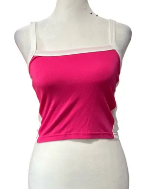 Pink and White Tank Top Women thumbnail 1