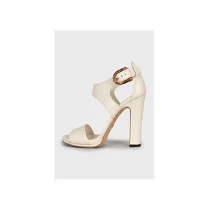 Gucci Lifford White Leather Bamboo Buckle Block Heel Sandals EU 38 thumbnail 2