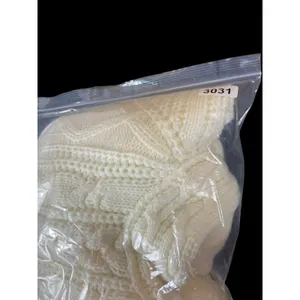 VTG 90s Carriage Court Cable Knit Sweater M Relaxed Fit Ivory Cream Mock Neck thumbnail 11