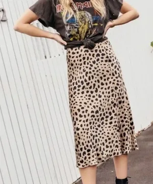 Realisation The Naomi Wild Things Skirt in Tan and Black Small Leopard Womens XS thumbnail 1