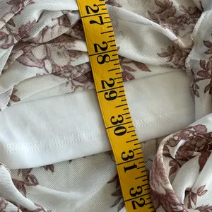 No Comment Chic White Maxi Dress with Brown Floral Design thumbnail 11