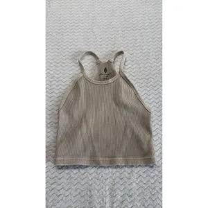 FP Movement Womens Ribbed High Neck Racerback Active Tank Top Tan XS/S thumbnail 2