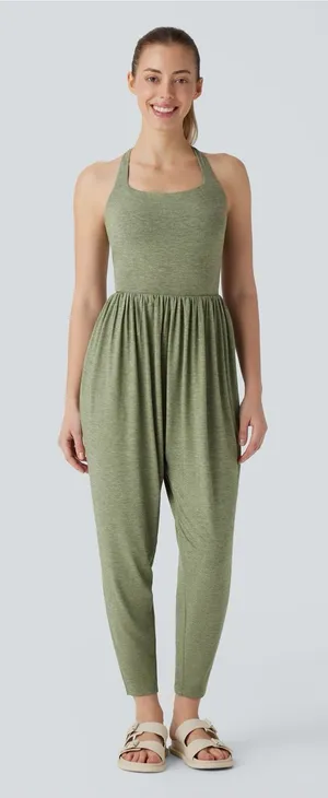 HALARA U Neck Harem Jumpsuit thumbnail 1